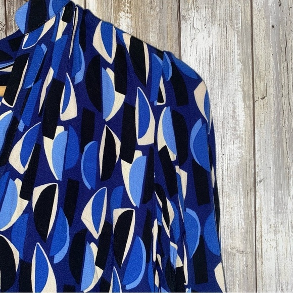 Zara Paula Geometric Printed Ruffle Belted Mini Dress - Picture 8 of 9